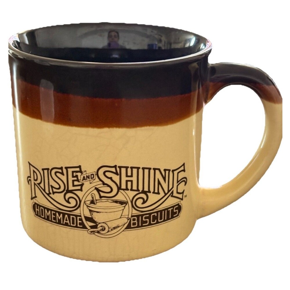 Vintage 1984 HARDEE'S Breakfast Rise and Shine Homemade Biscuits Coffee Mug Cup